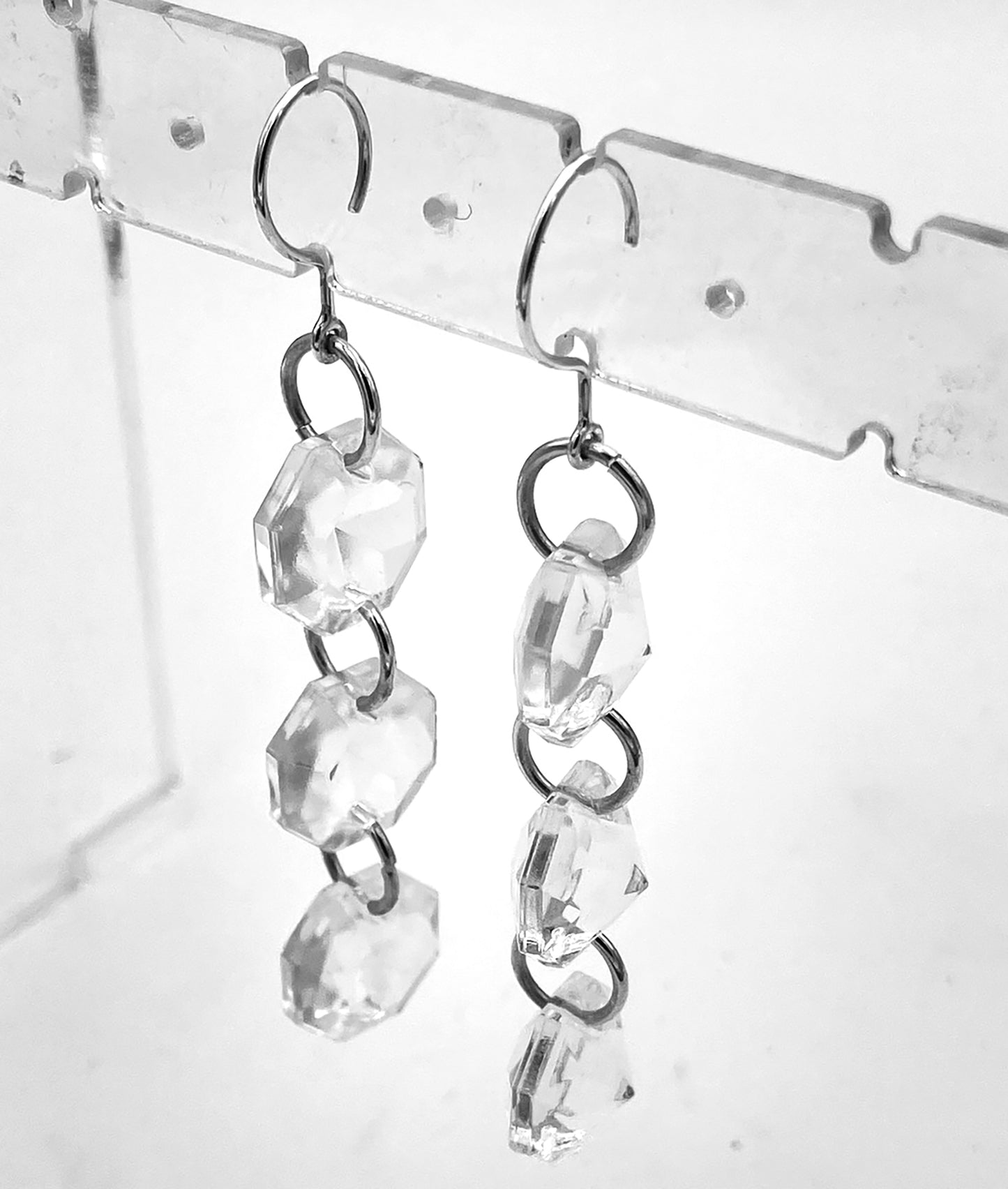 Crystal Earrings Pyramid