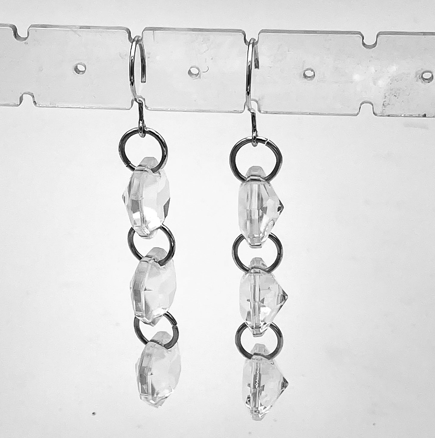 Crystal Earrings Pyramid