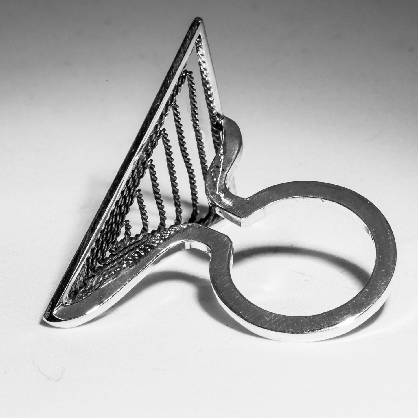 Flat Blackmountain Ring Handmade Filigree